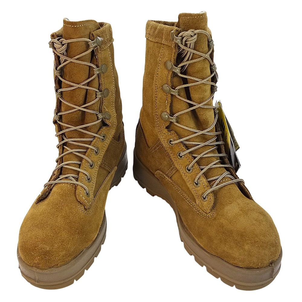 Belleville Tan Suede Gore Tex Combat Boots Lace Up Steel Toe Sz 5.5 NWT